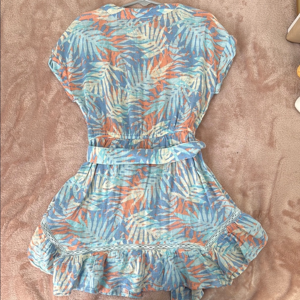 Abercrombie Kids Blue and Orange Patterned Romper - Picture 3 of 3